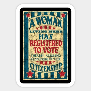 Women's Right to Vote Vintage 1920 Suffrage Sticker